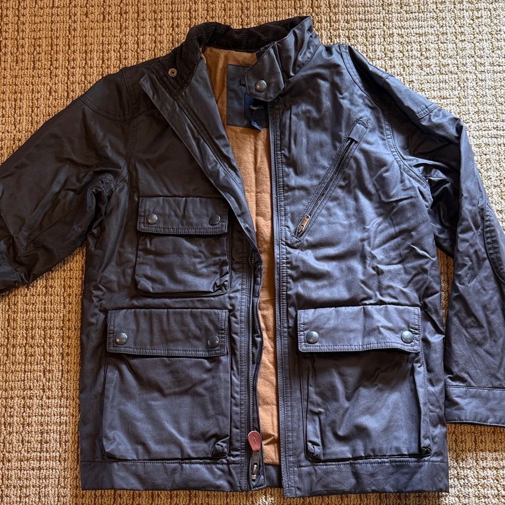 GAP boys Dark Gray Military Field Jacket